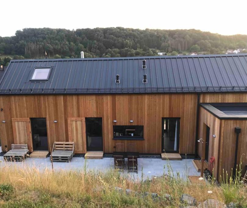Eifelhausaufzeit-Vulkaneifel-Architekten-Chalet Mit Sauna Im Vulkankrater Immerath 외부 사진
